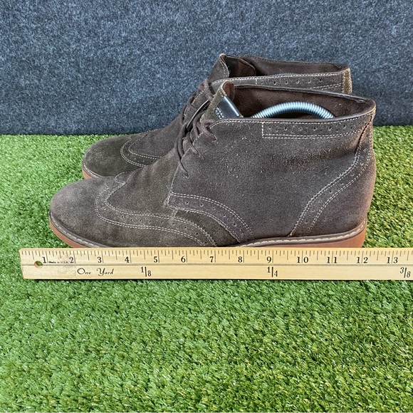 Nunn Bush Leather Chukka Boots Mens Size 11.5 Suede Brown Shock Absorption Wing main image 4